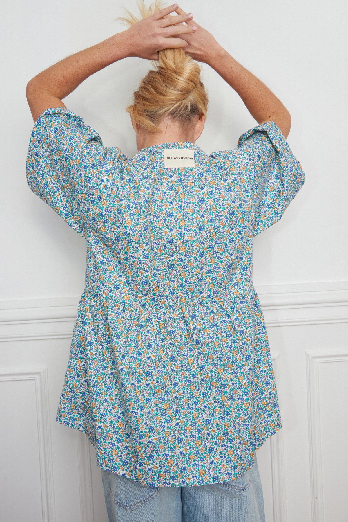 BLOUSE LIENS LIBERTY VERT