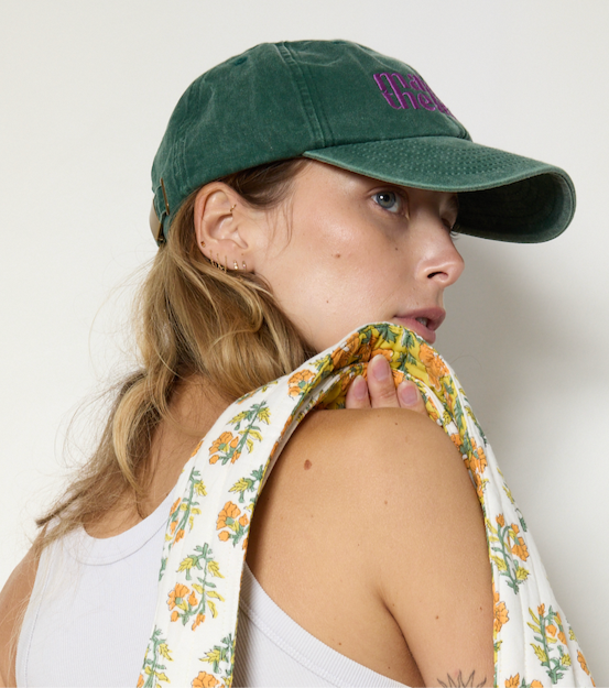 CASQUETTE DENIM VERTE