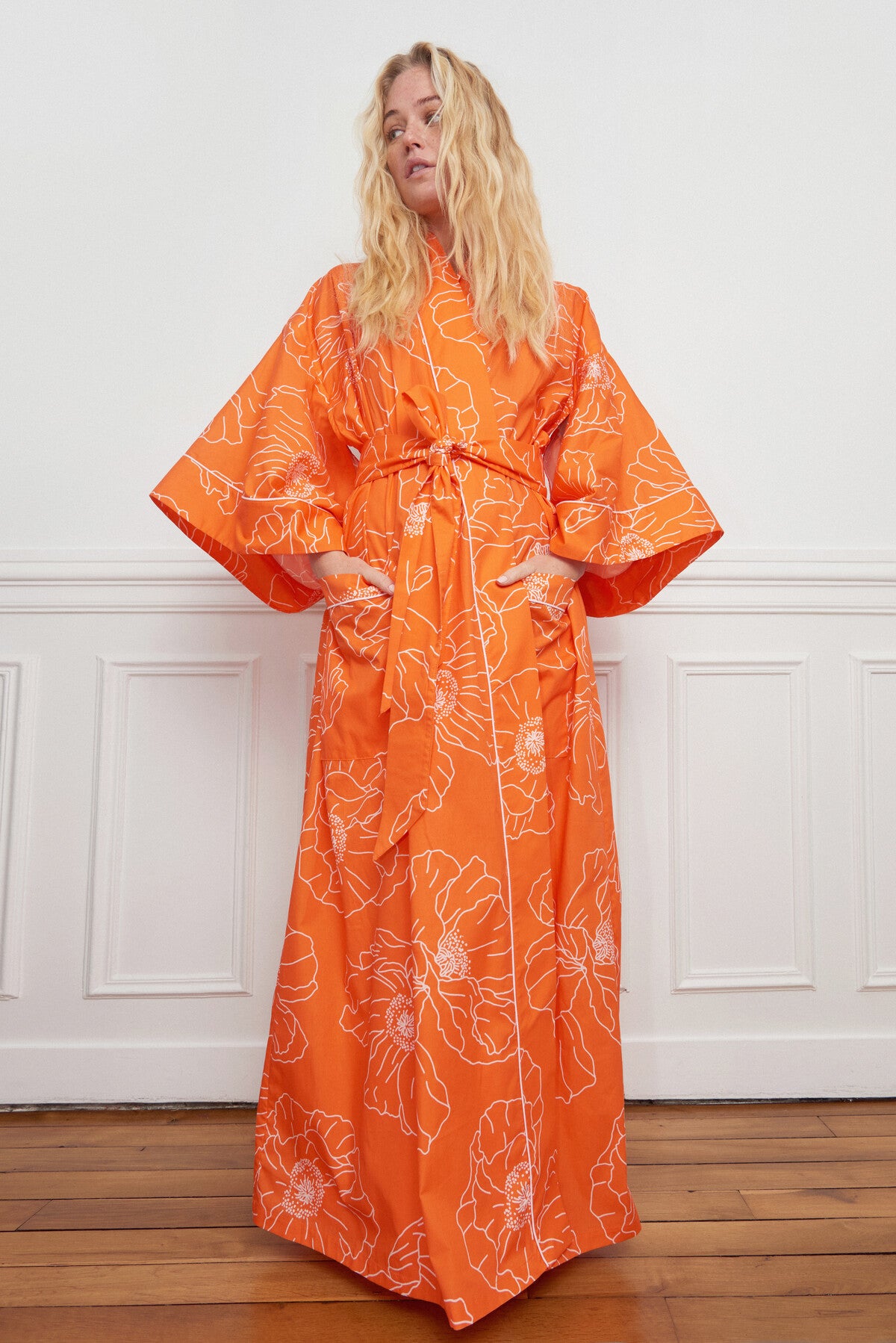 KIMONO LONG FLEUR DE PAVOT