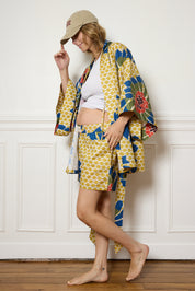 SHORT À FLEUR OVERSIZE