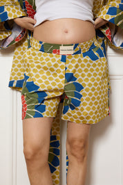 SHORT À FLEUR OVERSIZE