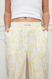 PANTALON PALAZZO JAUNE & BLANC