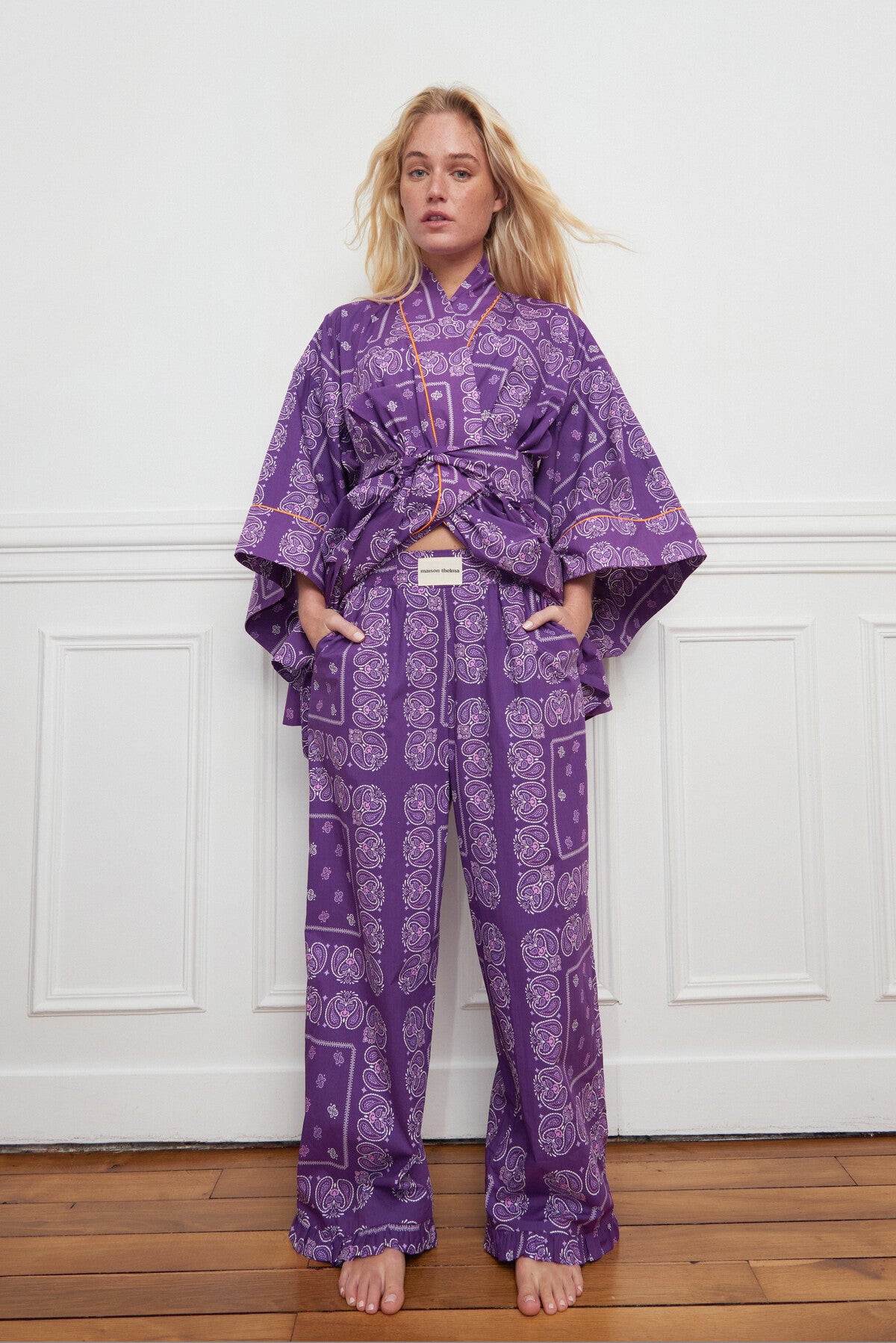 PANTALON À VOLANTS BANDANA