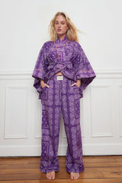 PANTALON À VOLANTS BANDANA