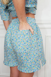 SHORT À VOLANTS LIBERTY VERT