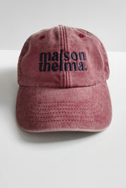 CASQUETTE DENIM BORDEAUX